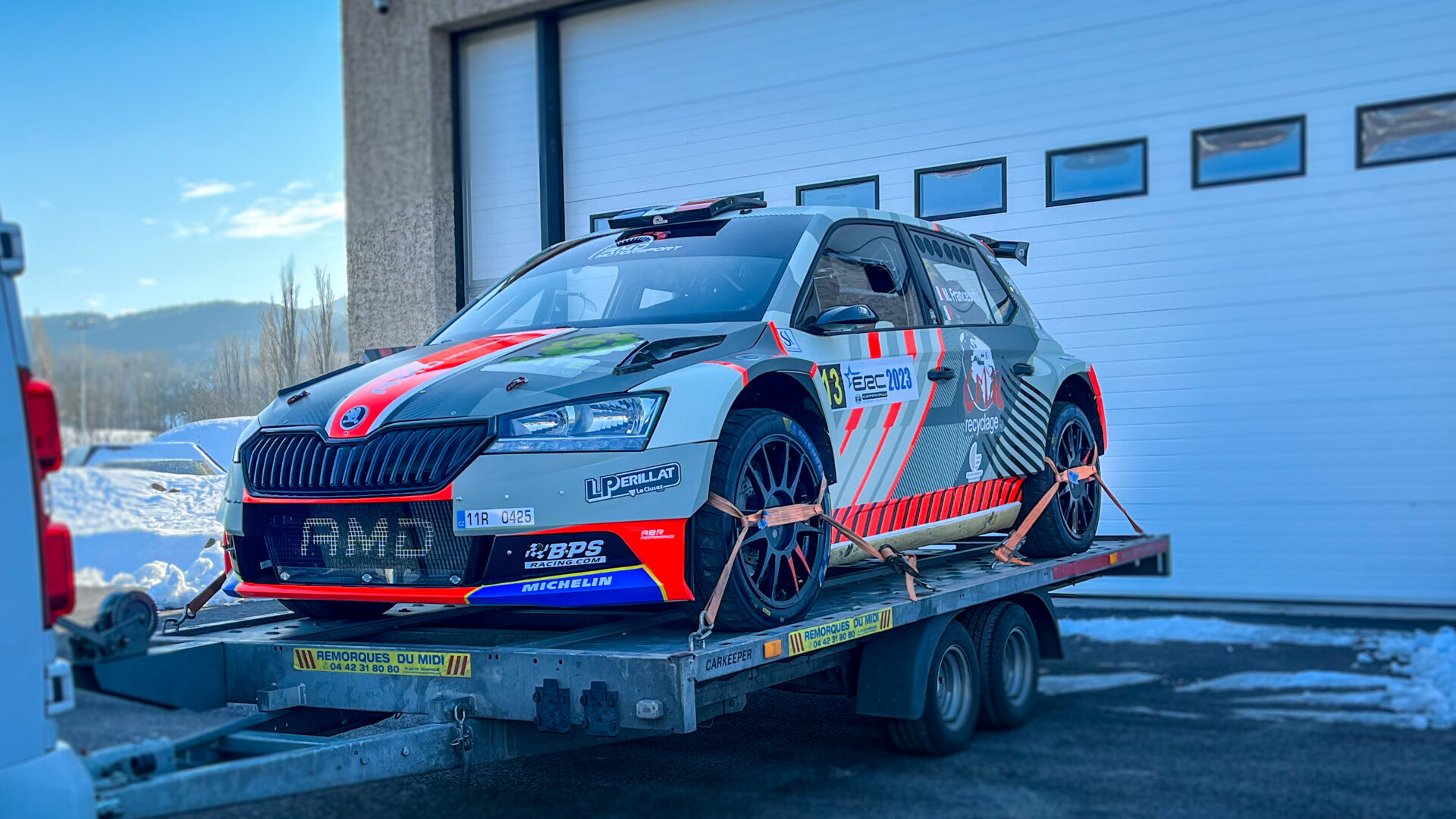 Total covering Skoda R5 AMD Motorsport de Mathieu Franceschi